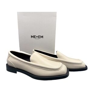 NWT in Box ME+EM Square Toe Loafer In Cream (39.5) or 9.5 US